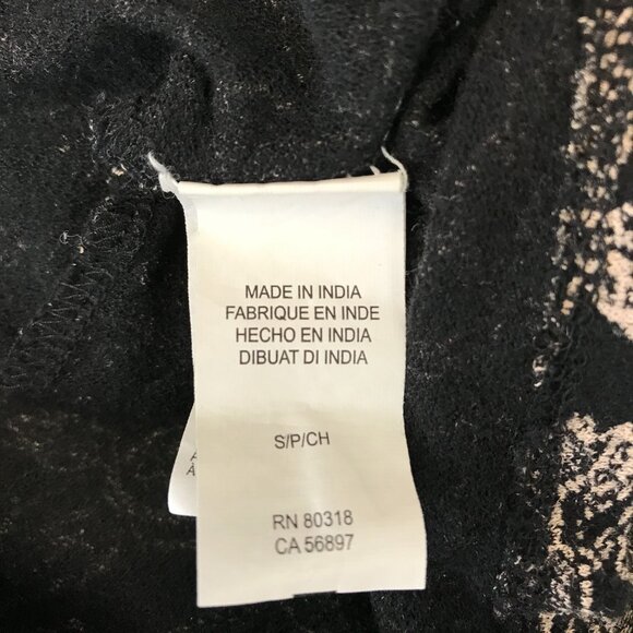 Lucky Brand Womens Black Floral Button Front Balloon Long Sleeve Blouse Size S - Picture 7 of 9